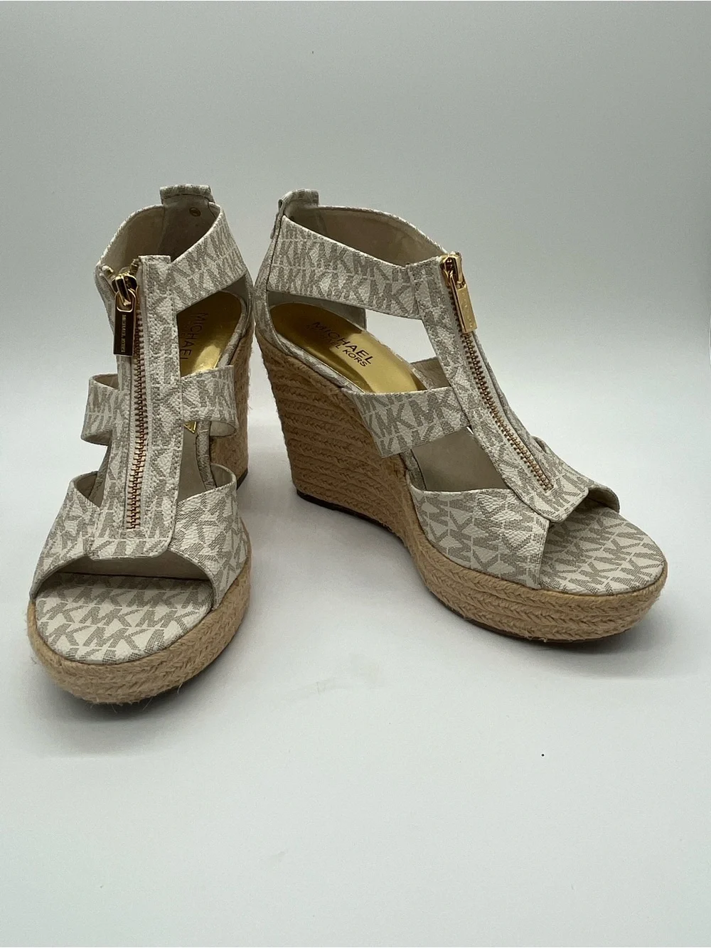 Michael Kors Damita Logo Espadrille Wedge Sandals. Excellent condition. 8 1/2 M